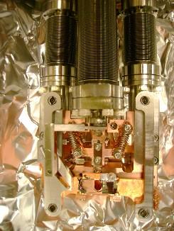 The x-ray optics assembly holds a chip with the optical elements.