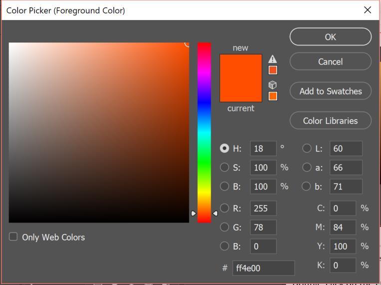 foreground/background color selector.