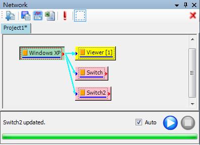 7. A Channel Viewer component will now be linked to the Windows XP component by an arrow and a graph will be displayed in the Visualization Window.