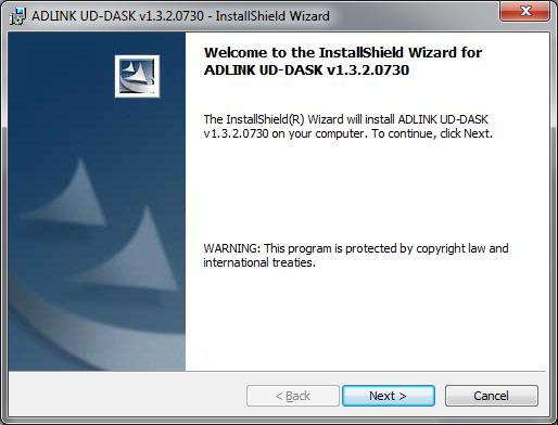 3.2 Using ADLINK In order to use the ADLINK hardware with Visual Signal, the latest driver for the device must first be installed.