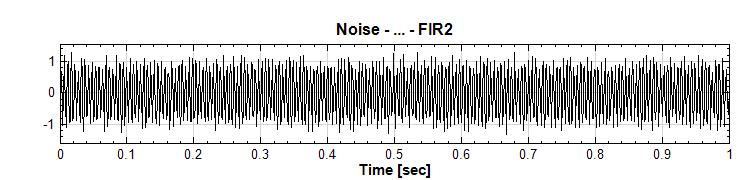 4. Repeat Step 2 and add one FIR Filter. Change the FilterType to BandPass, UseIPP to False, F1 to 25Hz, F2 to 100Hz, and FilterOrder to 500.