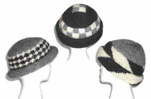 6 Long scarf & stretchy hat are knitted lengthwise in stripes Stitches: St st & reverse St st, crochet chain st for