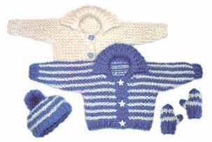 KNITTING Child s Winter Sweater to Knit QUICK PROJECT knit in one piece beginning lower back Stitches: