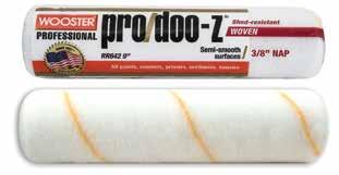 Roller Covers Pro/Doo-Z Shed-resistant for all paints, enamels, primers, urethanes, epoxies Proprietary high-density fabric stays resilient, resists matting for a smooth, professional finish Green,