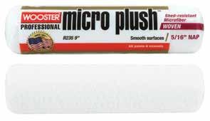 16889-4 4 1 2 5/16 Smooth 12 miniroller 2-pack 18168-8 6 1 2 5/16 12 RR375 Micro Plush 5/16 Jumbo-Koter 18520-4 4 1 2 5/16 Smooth 10 miniroller kit Mohair Blend Shed-resistant mohair fabric for