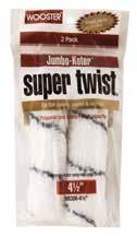 3/8 12 Super Twist Jumbo-Koter Polyamid striped yarn fabric for all flat paints, stains & sizings Super-high capacity to save trips to the bucket; low spatter & very durable Closed end on 4 1 2 size