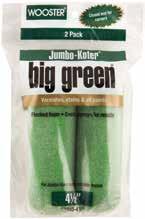 Minirollers & Trimmers Big Green Jumbo-Koter Lime green, flocked foam for varnishes, stains & all paints Good density produces even, spray-like results Closed end saves time when painting corners