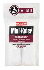 Minirollers & Trimmers Microfiber Mini-Koter Offers a very smooth finish with all paints & enamels R316 Microfiber 3/8 Mini-Koter 18977-6 4 3/8