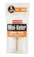 20 Mohair Blend Mini-Koter Combines natural mohair with polyester for a smooth finish with enamels, varnishes & polyurethanes R252 Mohair Blend