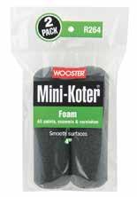 Minirollers & Trimmers Foam Mini-Koter Offers a lintless finish with all paints, enamels & varnishes R264 Foam Mini-Koter miniroller