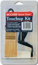 touching up scuff marks; use with all paints, stains, varnishes & adhesives Package converts into ready-to-use tray; brush wipe-off bar included in tray Small 1 1 2 brush with