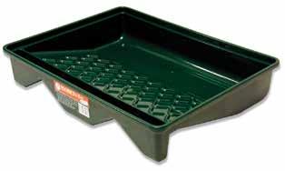 Buckets, Trays & Grids Big Ben Tray & Liner Big roll-off area for 18 frames One-gallon working capacity saves time Green, copolymer polypropylene resists solvents & paint buildup Handy edge