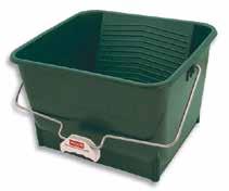 Buckets, Trays & Grids 4-Gallon Bucket Built-in 10 wide roll-off area; no-tip design & extrastrong 1/4 galvanized bail with comfort