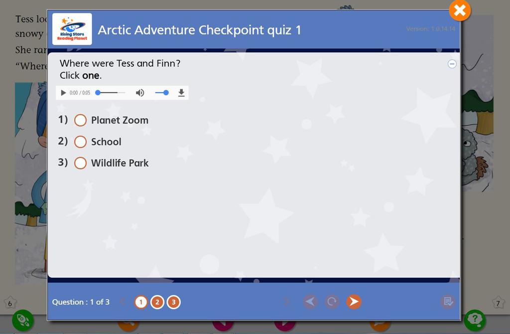 Complete the quizzes continued Your child clicks on this quiz icon to launch the checkpoint quiz.