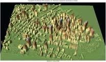 LIDAR Image of Lower Manhattan after Sept. 11 attack Elevation is color-coded. Can determine heights of buildings.