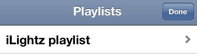 The app will automatically look for and play from this playlist any time you have ipod music turned on for your program.