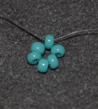 5 Herringbone Necklace to hang tassel from: Stitch 2 sections of Tubular Herringbone, adding