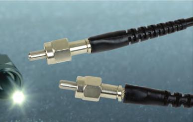 UV-VIS range (190-1600nm). These cables incorporate fused silica (0.22 numerical aperture) fiber, sheathed in rugged 3/16" OD PVC monocoil and are available in 1.5m length.