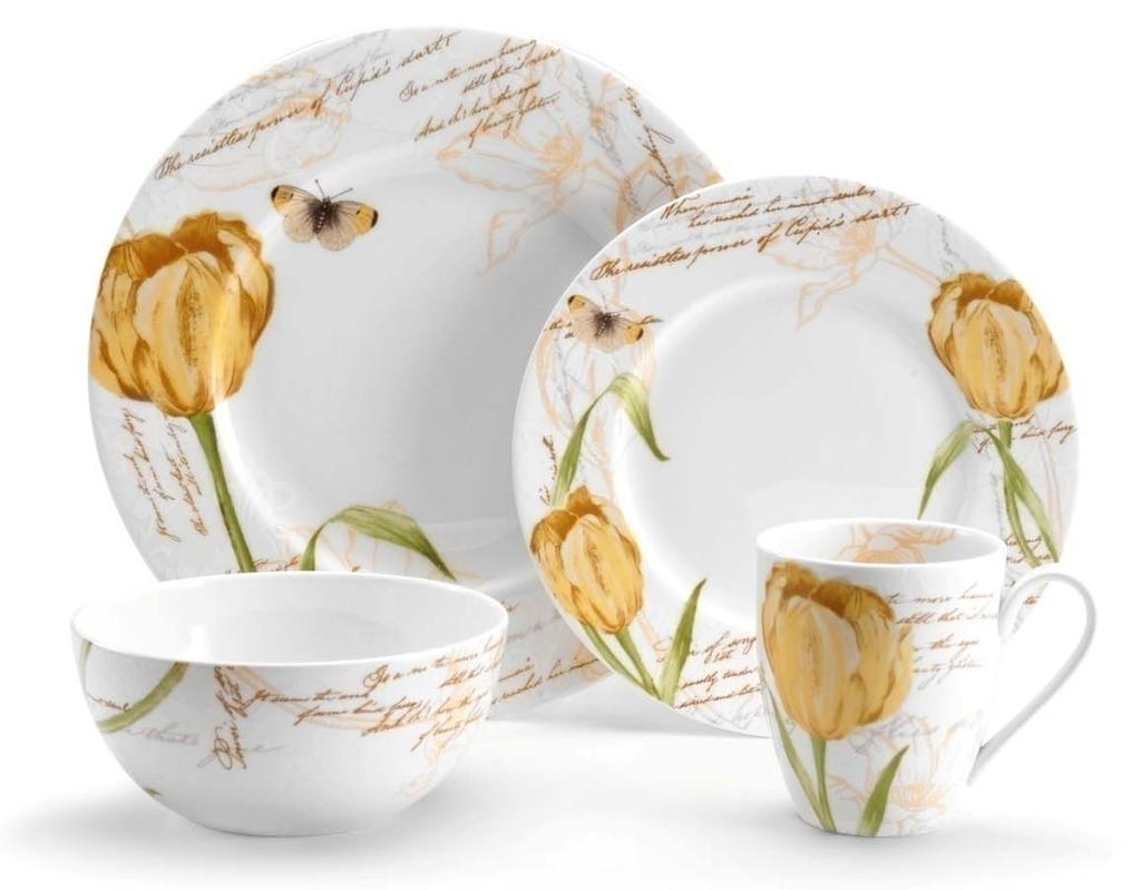 Mikasa Seraphine Mikasa Seraphine dinnerware features an array of vintage-inspired design elements that add a touch of elegance to the table.