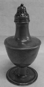 An unusual shape of Victorian Pewter Pepper Pot this stands this stands over 4 Ü tall with a footrim of about 2 weighs just