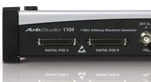 Digital Pattern Output The 1102D and 1104D models offer simultaneously analog and digital pattern generation of 18 or 36 channels. 1 2 5 4.