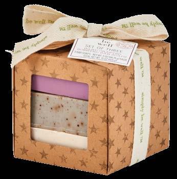 moisturizing shea butter, jojoba seed oil, and exfoliating blueberry and cranberry seeds CBB2221 LEMON POPPY Scented bar