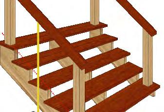 Calculate the vertical distance from under the handrail to the first cable run (See Figure AR).