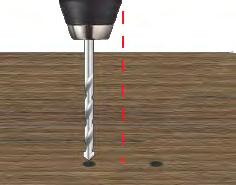 (LEFT) Mark screw holes in the upper stabilizer base with a pencil. Figure W.