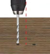 screw holes in the lower (mounting surface) stabilizer base with a pencil (See Figure AL).