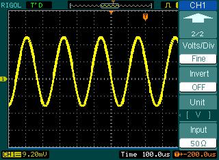 4. Volts/Div settings The Volts/Div control has Coarse or Fine configuration. The Vertical Sensitivity is 1mv/div - 10V/div.