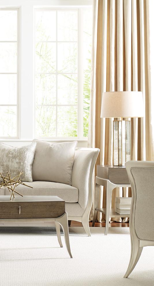 Everyday elegance BEGINS AT HOME Classic neutrals with hints of reflectivity create the ultimate backdrop for the