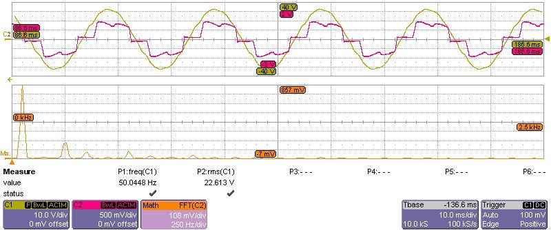 Sa Sa harmonc spectrum Sa Sa Fg. 9. Expermental results for source oltage ( Sa and source current ( Sa before flter operaton.