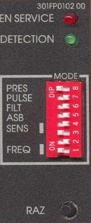 Operation mode can be modified by 3 jumpers located inside the detector (2 channels, default Presence mode). 3.2. Programming of micro-switches: 3.2.1.