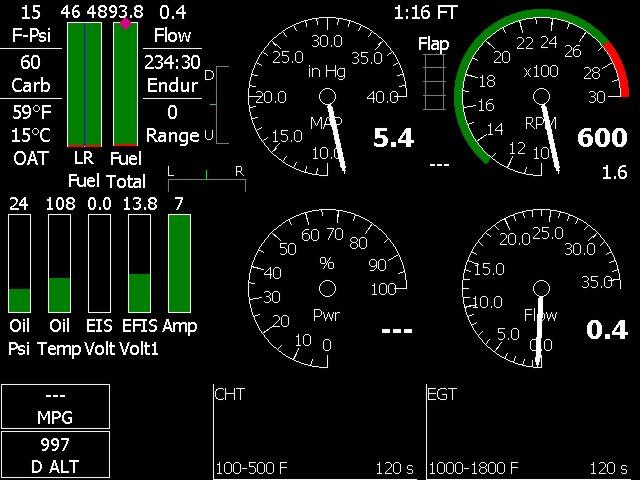 There are two Setting Menus for the Engine Monitor Display page. The first is the Graphical Engine Display menu. It provides settings to customize the bar graphs and dials on the ENG page. 4.
