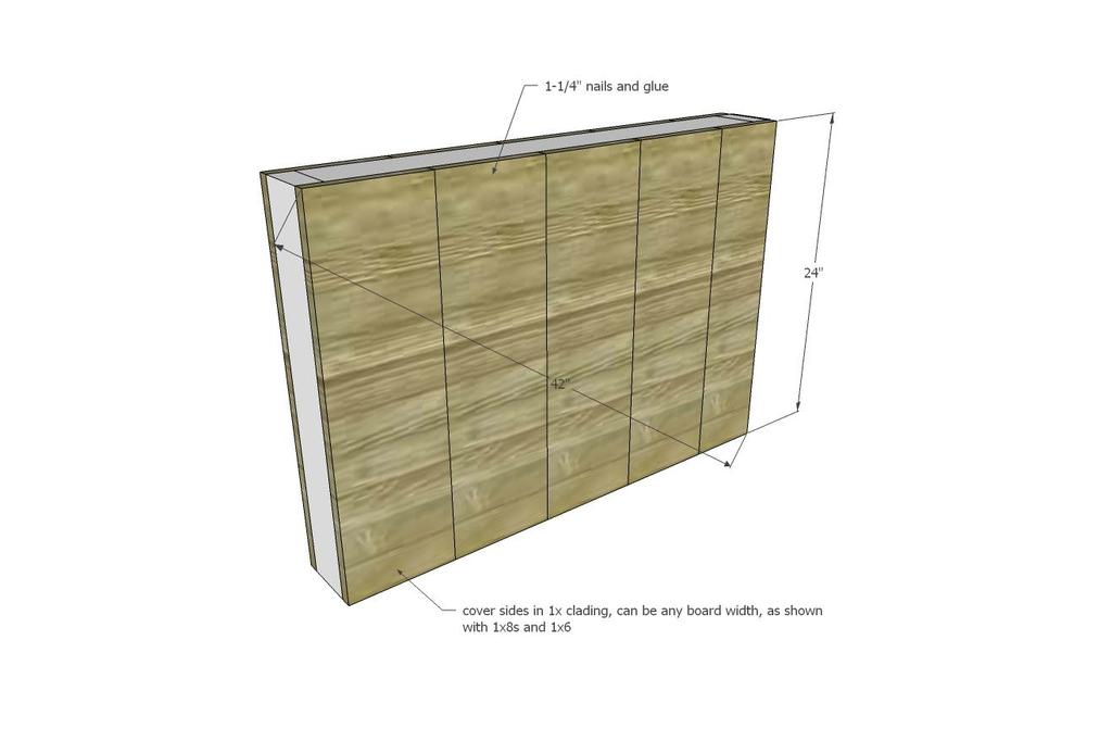 [21] Attach wood cladding to outsides of