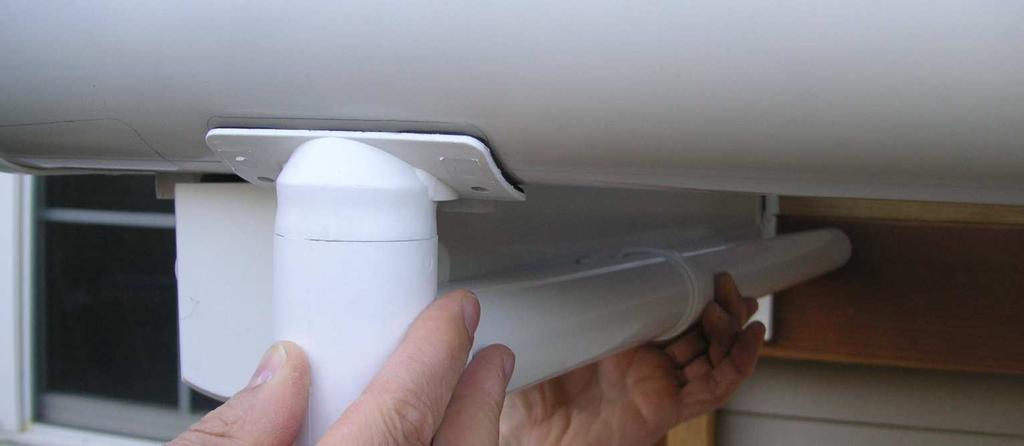 pipe with an elbow using caulk to seal pipe connections.