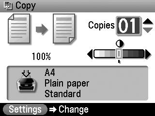 Copying ENGLISH Making Copies When making color or black & white copies, you can adjust the print resolution and density. You can also change reduction or enlargement settings.