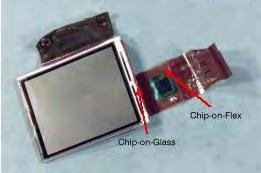 Adhesive flip chip bonding Common uses Chip on glass (COG) Chip on flex (COF) Adhesive advantages Fine