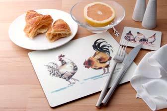 Traditional (Pages 3-6) Available in an extensive selection of designs, each placemat features a hand painted base