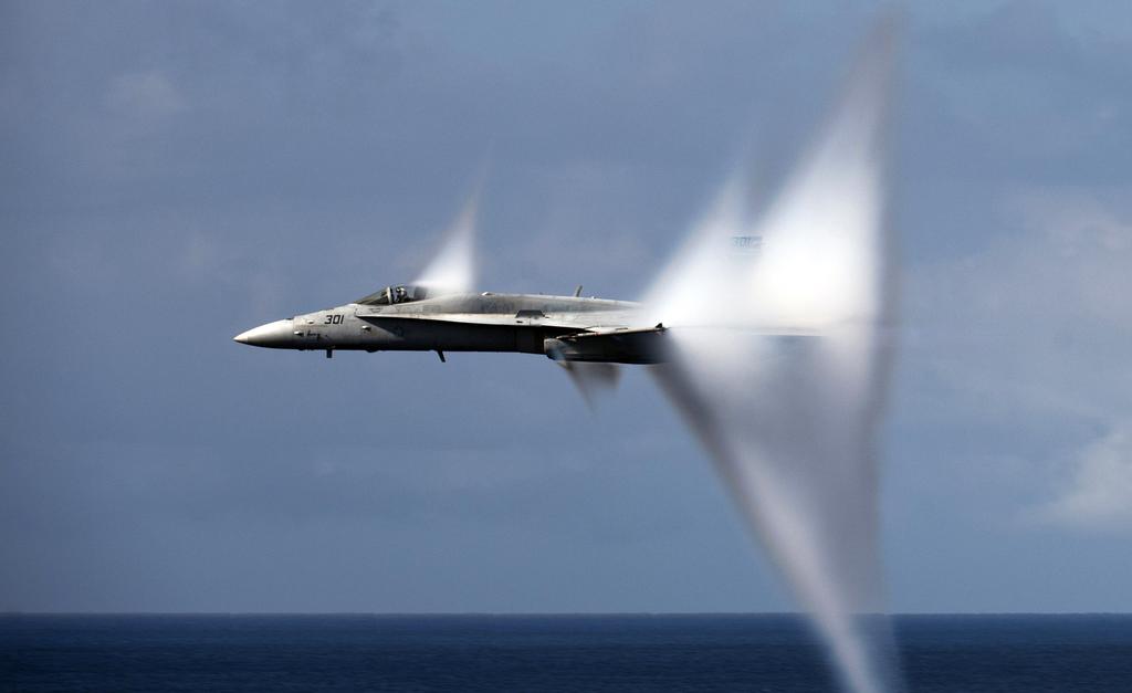 Sonic Boom Shock wave consists of two cones a high pressure cone generated at the bow of the supersonic aircraft a low pressure