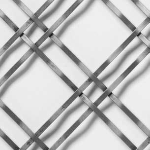 Double crimped, 1/16" x 1/8"flat wire with a combination of 1/2" and 1-1/2" mesh openings.