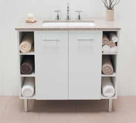 Lilly standard with chrome legs, features no drawers with open shelves allowing you to brighten up your