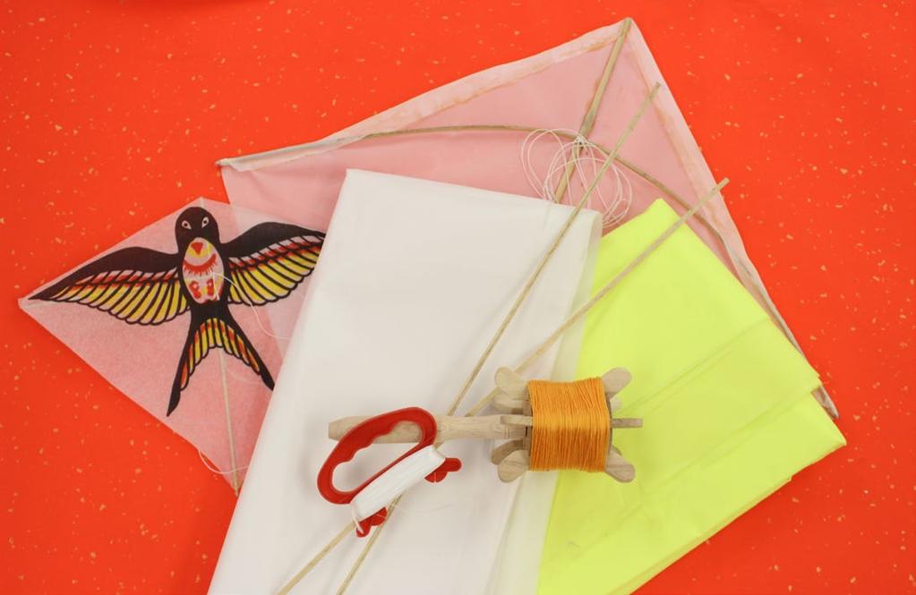 Kites 風箏 Kite Making Kit 自製風箏 includes one kite fabric, two bamboo rods, one plastic spool colours variable* 3 Plastic Spool 塑膠軸 0.