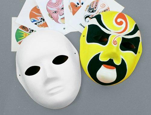 Chinese Opera 中國戲曲 Paper Moulded Mask 紙漿臉譜 strong durable material, inc. elastic perfect for DIY 2.