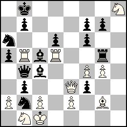 2 nd Prize Ivan Denkovski (Macedonia) SPG 26,5 (12+15) C+ 1.d4 ç5 2.Lg5 ç4 3.Lf6 é f6 4.h4 Lç5 5.Th3 d6 6.Tb3 Lé6 7.Tb5 Da5+ 8.b4 ç b3 e.p.+ 9.Sç3 Lç4 10.d5 Db4 11.