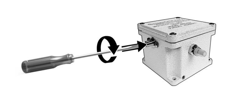 Turn the sensitivity adjustment screw ¼ to ½ turn counter-clockwise.