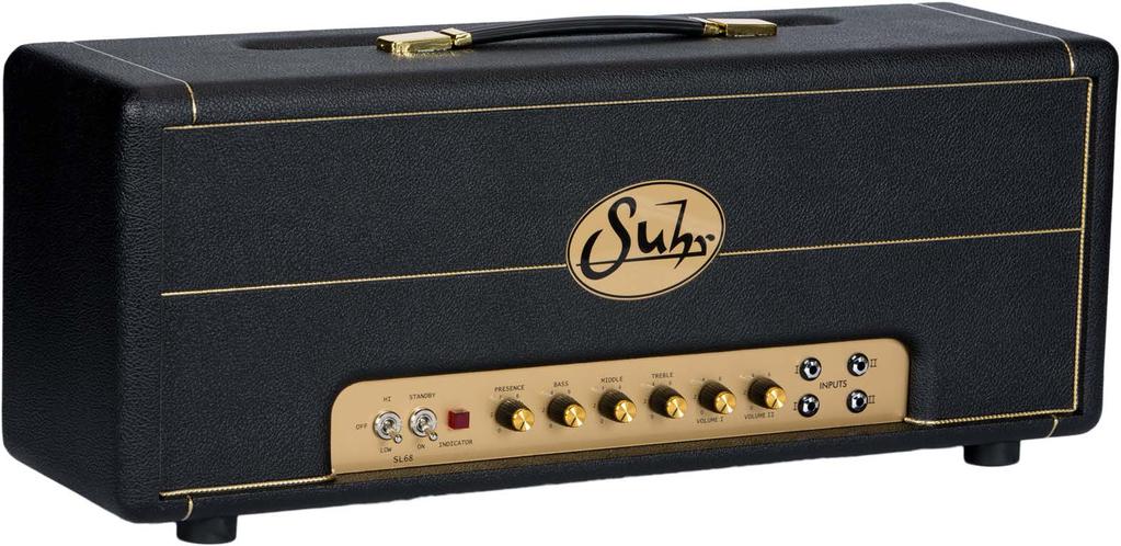 SL-68 Hand Wired Amp Each SL68 amp features hand wired construction, four EL-34 s (which deliver 100 watts), four inputs, two channels, a Low Power switch, Master Volume control, and delivers a