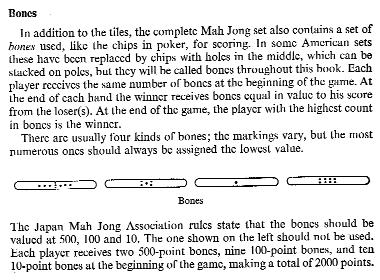 Example of some Mahjong scoring bones for sale on the Internet.