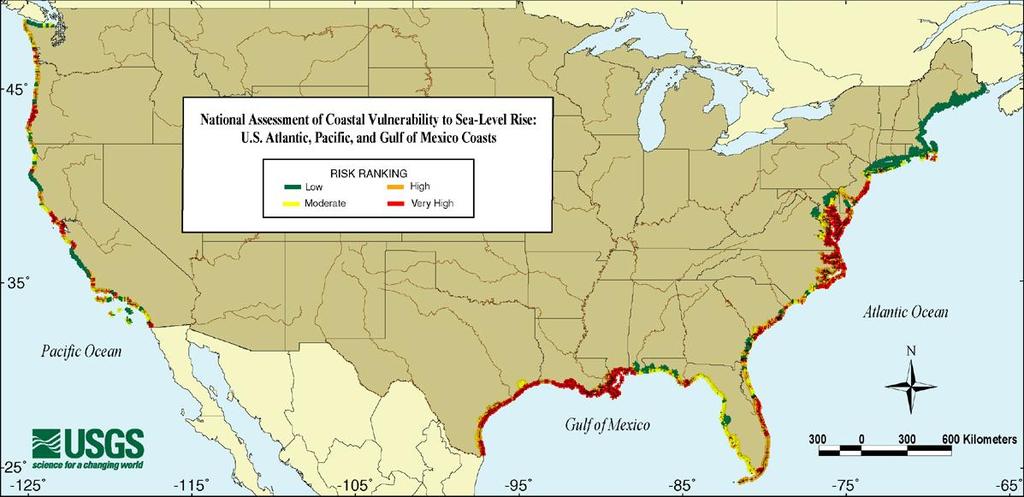 Sea Level Rise and Storm Surge: Coastal Vulnerability Index National Assessment of Coastal Vulnerability to Sea-Level Rise E.
