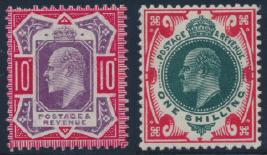 ...scott U$500 2056 */** #111-122, 125-126 1887-1892 ½p to 1sh Queen Victoria Set, mint hinged, with extra shades of the ½p and 3d.